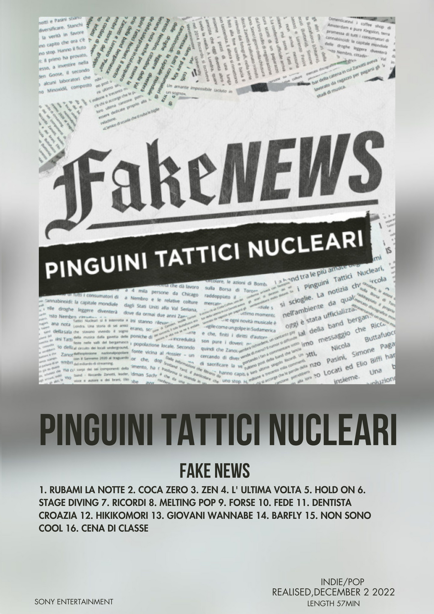 Fake News - Pinguini Tattici Nucleari Poster